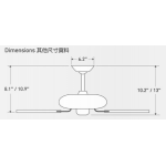 Hunter Fan Co Seville II 44吋天花吊扇 (白色+淺橡木色)